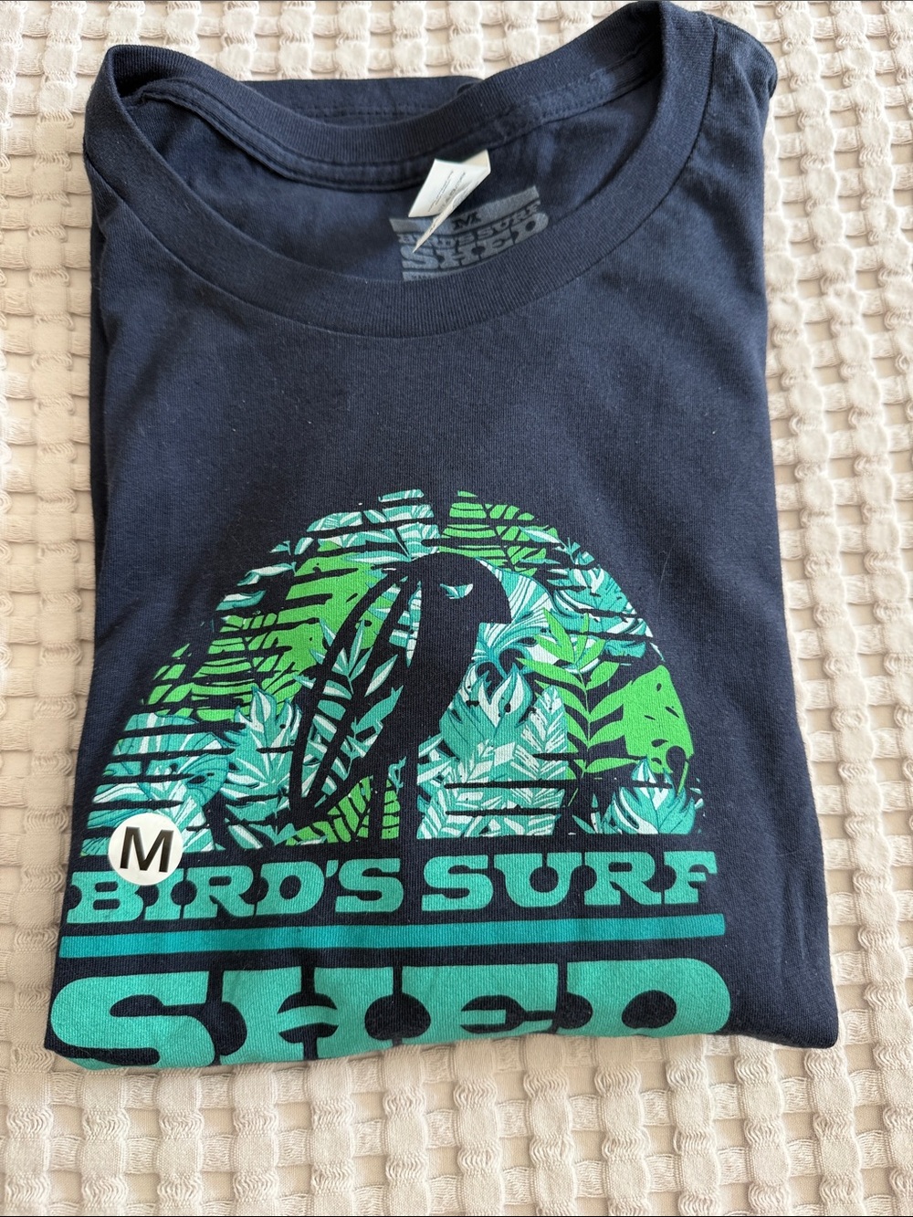 Short Sleeve Tee - Navy with Green Graphic